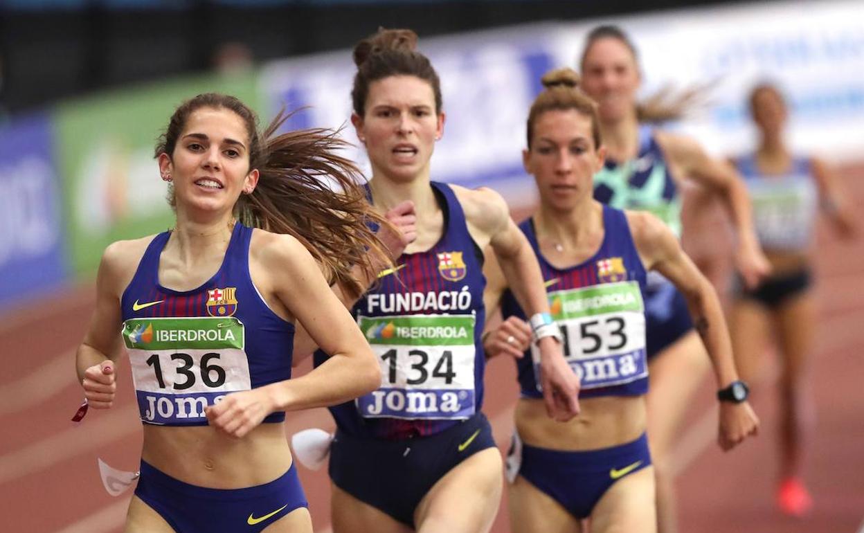 Blanca Fernández, en el campeonato de España indoor de este año 2021.