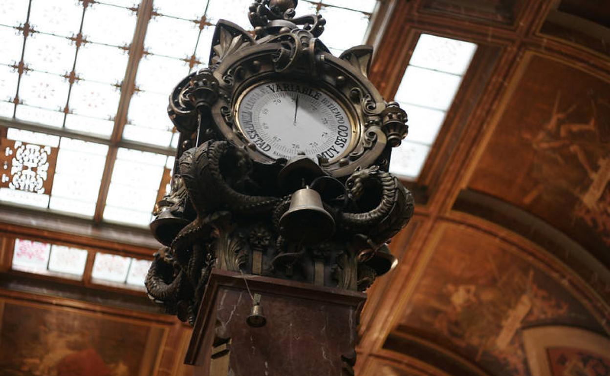 Reloj de la Bolsa de Madrid. 