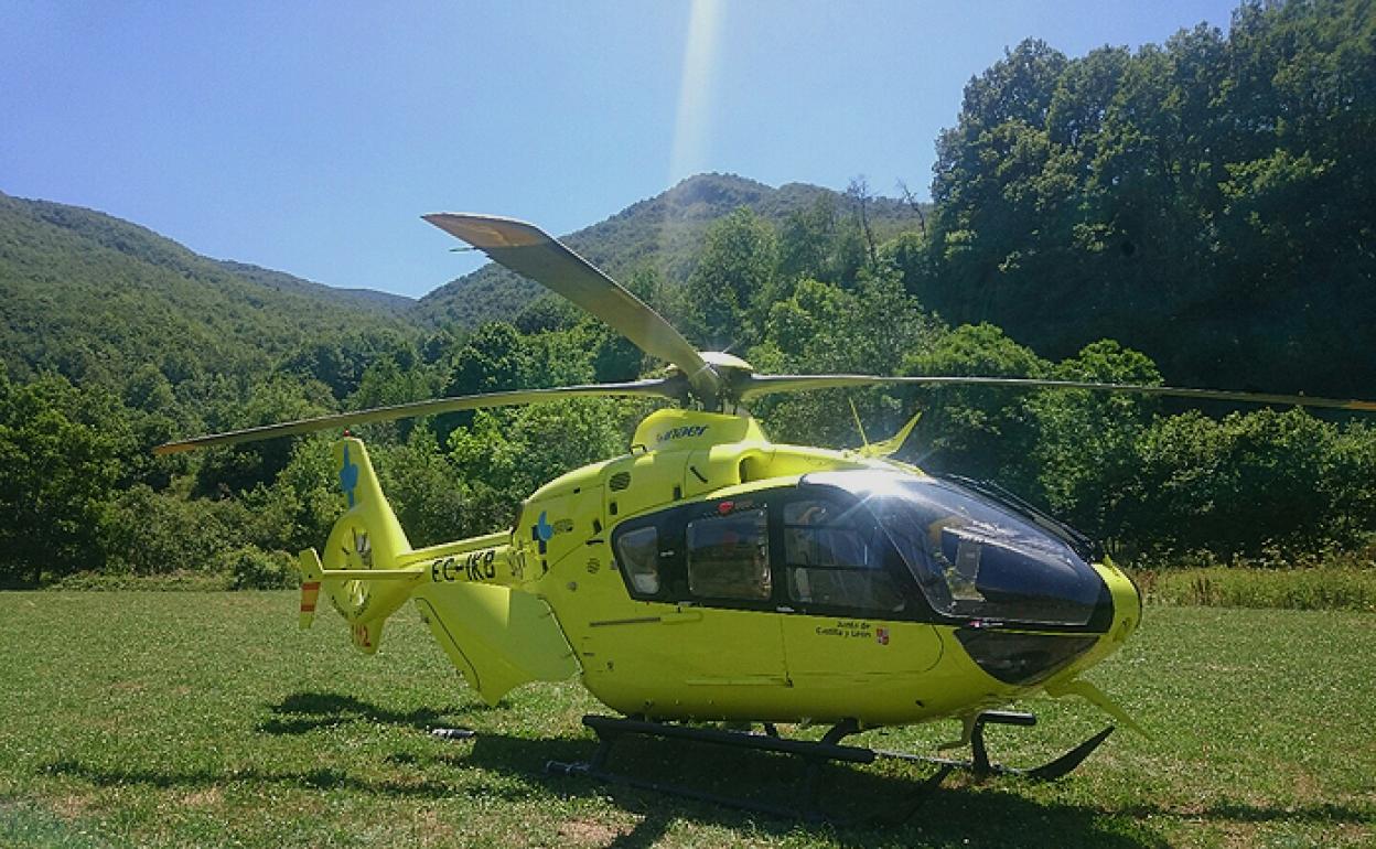 El herido pudo ser evacuado en helicóptero.