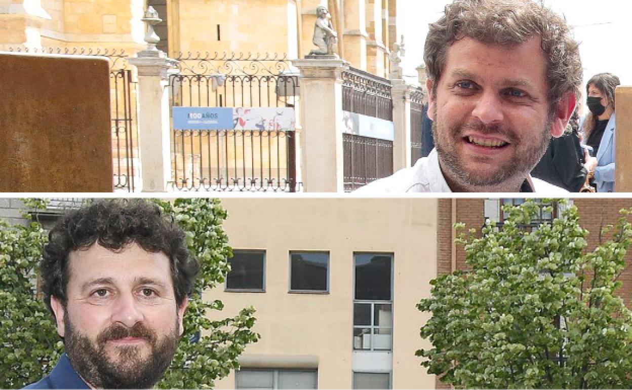 Javier Santiago Vélez y Manuel García (abajo), candidatos a la presidencia del PP de León. 