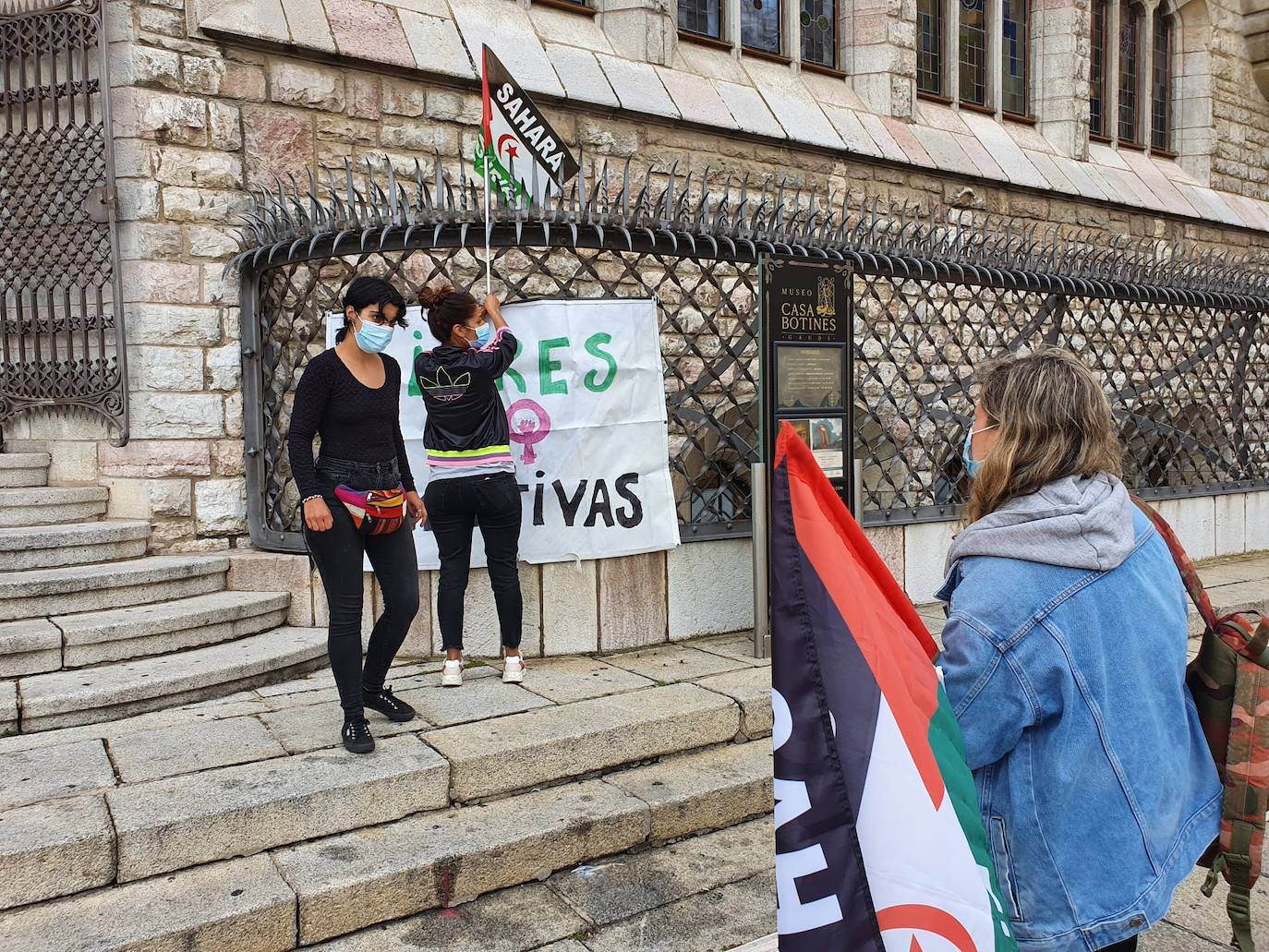 Manifestación en favor del pueblo saharaui.