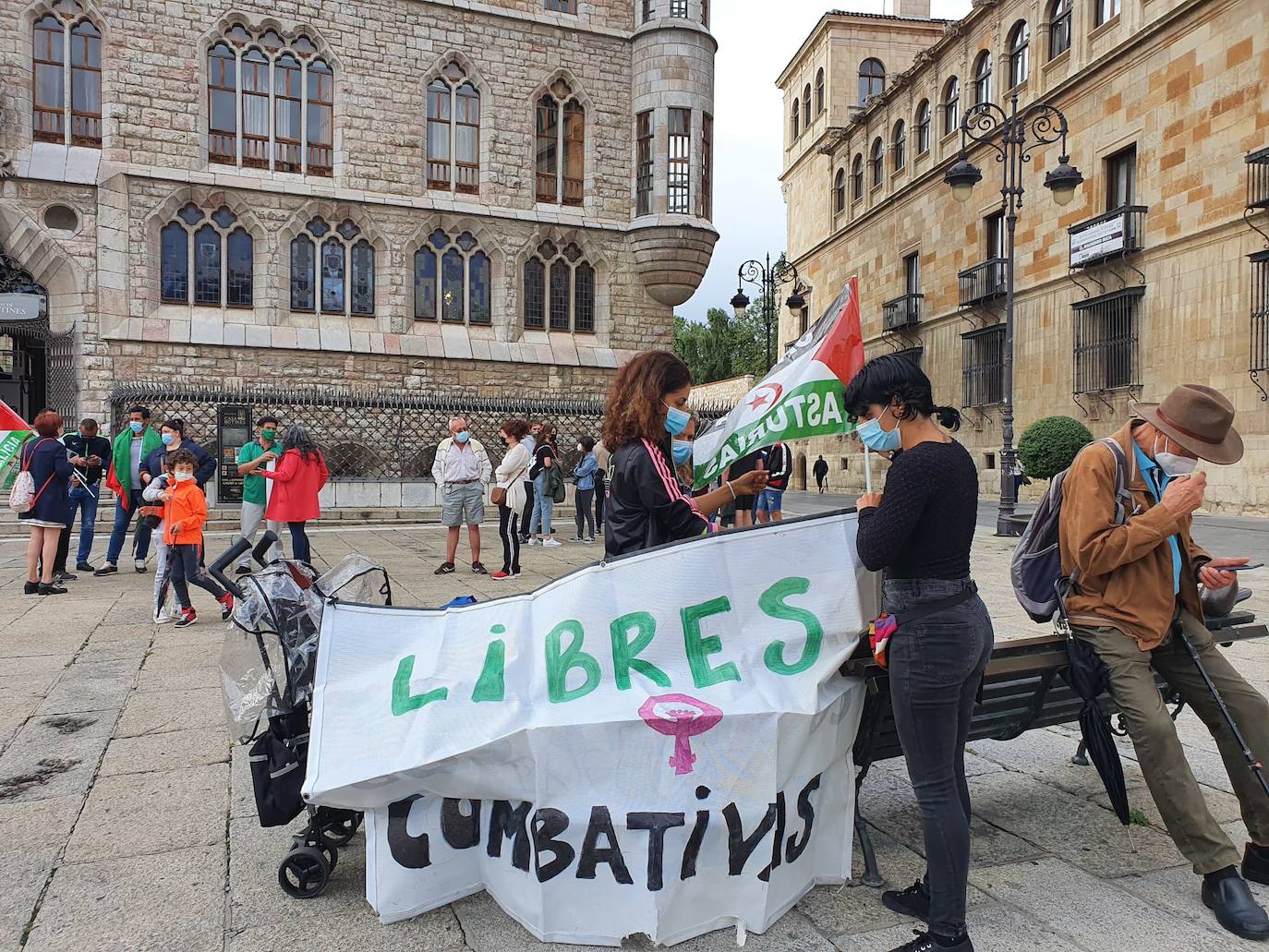 Manifestación en favor del pueblo saharaui.