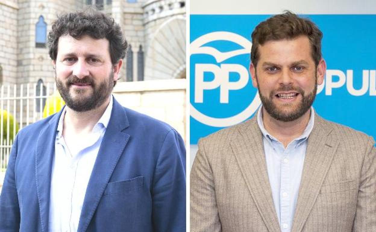 Manuel García y Javier Santiago, candidatos a la presidencia del PP de León. 