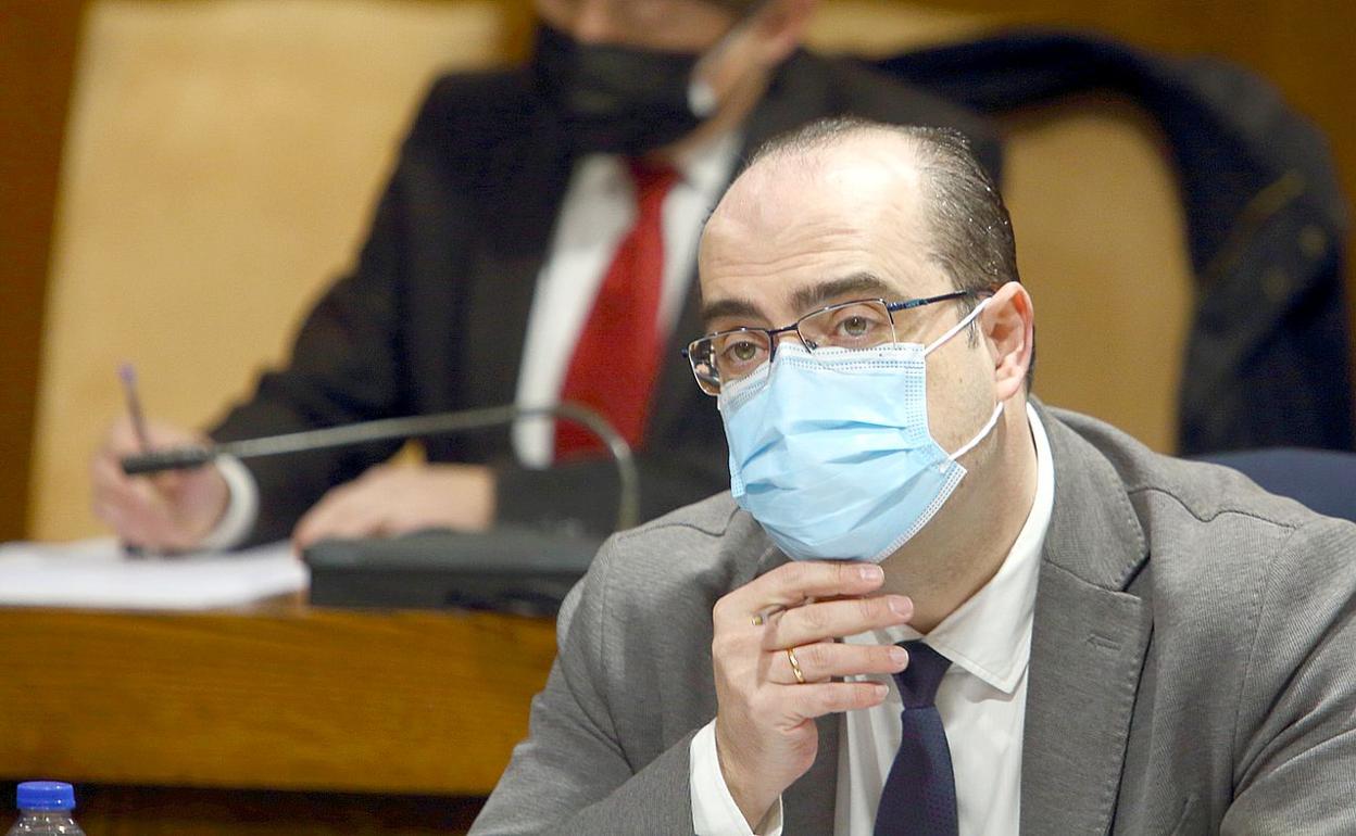 Marco Morala, durante un pleno del Ayuntamiento de Ponferrada. 