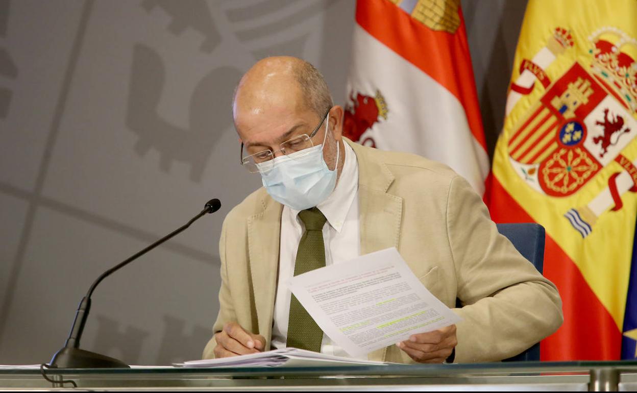 Francisco Igea, en la rueda de prensa posterior al Consejo de Gobierno.