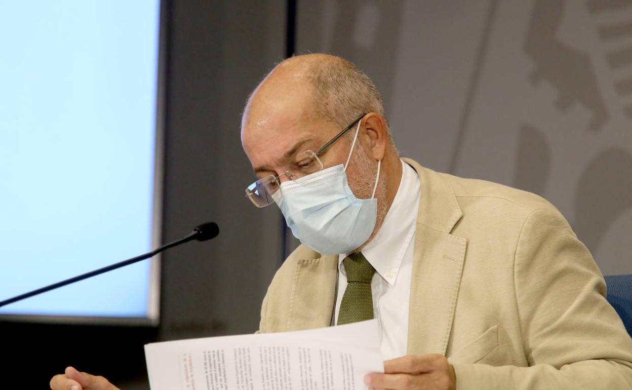 Francisco Igea, en la rueda de prensa posterior al consejo de Gobierno de este jueves.