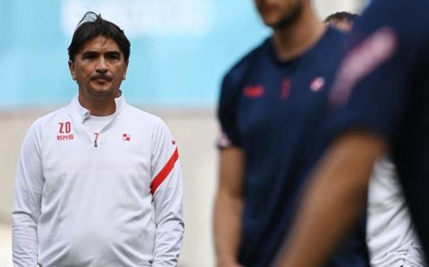 Dalic, durante el entrenamiento de Croacia en el Parken Stadium de Copenhage