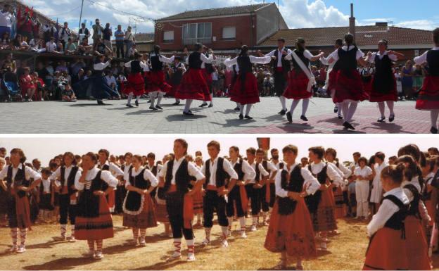 Jotas tradicionales e imagen antigua de la procesión de la Virgen de la Estrella.