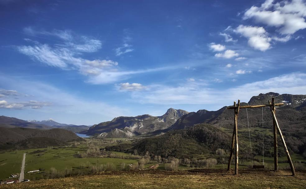 Él columpio cuenta con unas vistas de primer nivel. 
