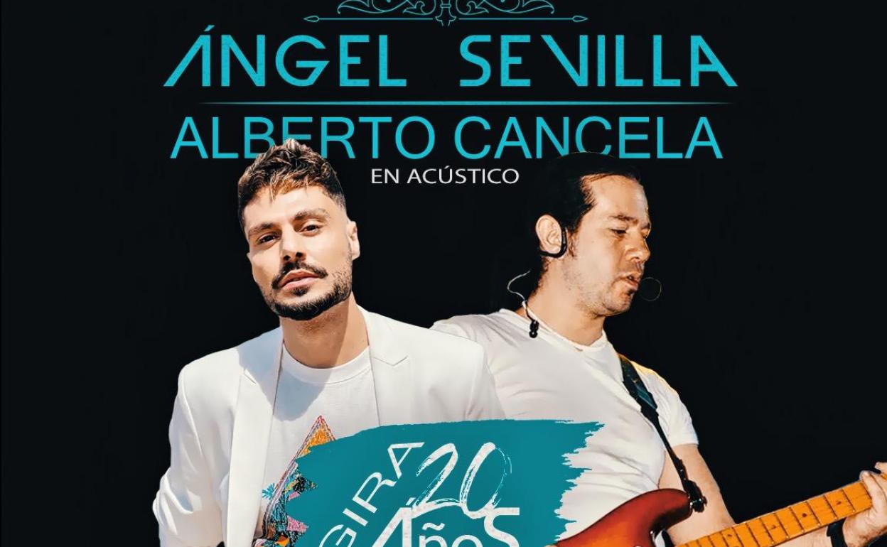 Cartel del concierto de Ángel Sevilla y Alberto Cancela.