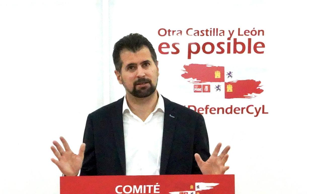 El secretario general del PSOE de Castilla y León, Luis Tudanca, interviene ante el Comité Autonómico.