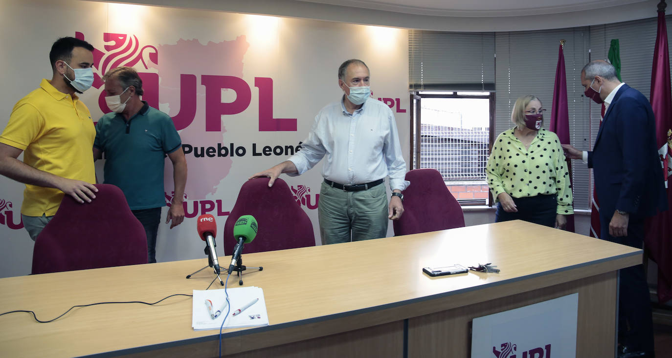 Representantes de Unión del Pueblo Leonés en los ayuntamientos de León, San Andrés del Rabanedo, Sariegos y Valverde de la Virgen.