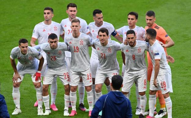 El once que saltó a Wembley para disputar la semifinal ante Italia. 