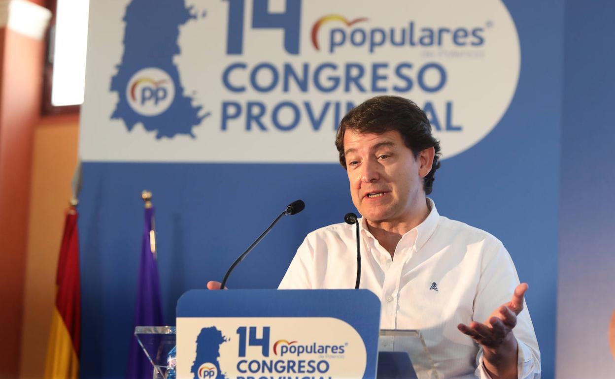 Intervención del presidente del PP de Castilla y León, Alfonso Fernández Mañueco