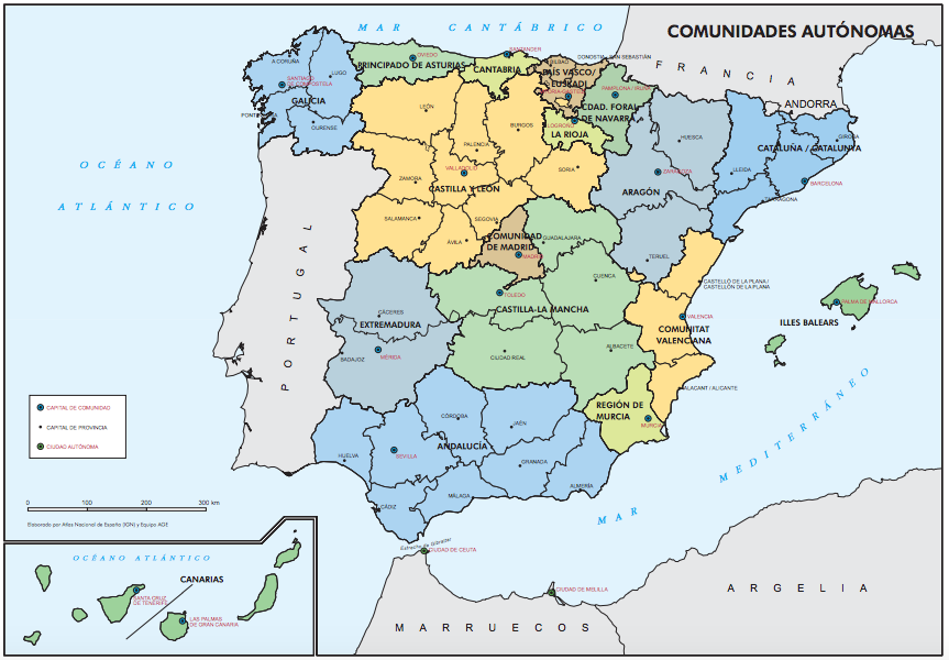 Mapa de España mostrado en una cuenta de las redes sociales oficiales de la Junta de Castilla y León criticada por UPL.