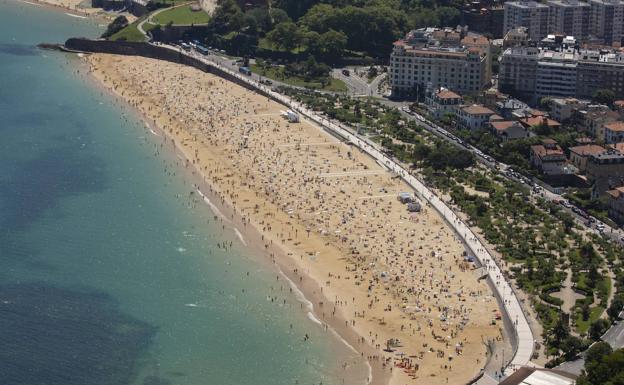 Imagen de la playa de Ondarreta.