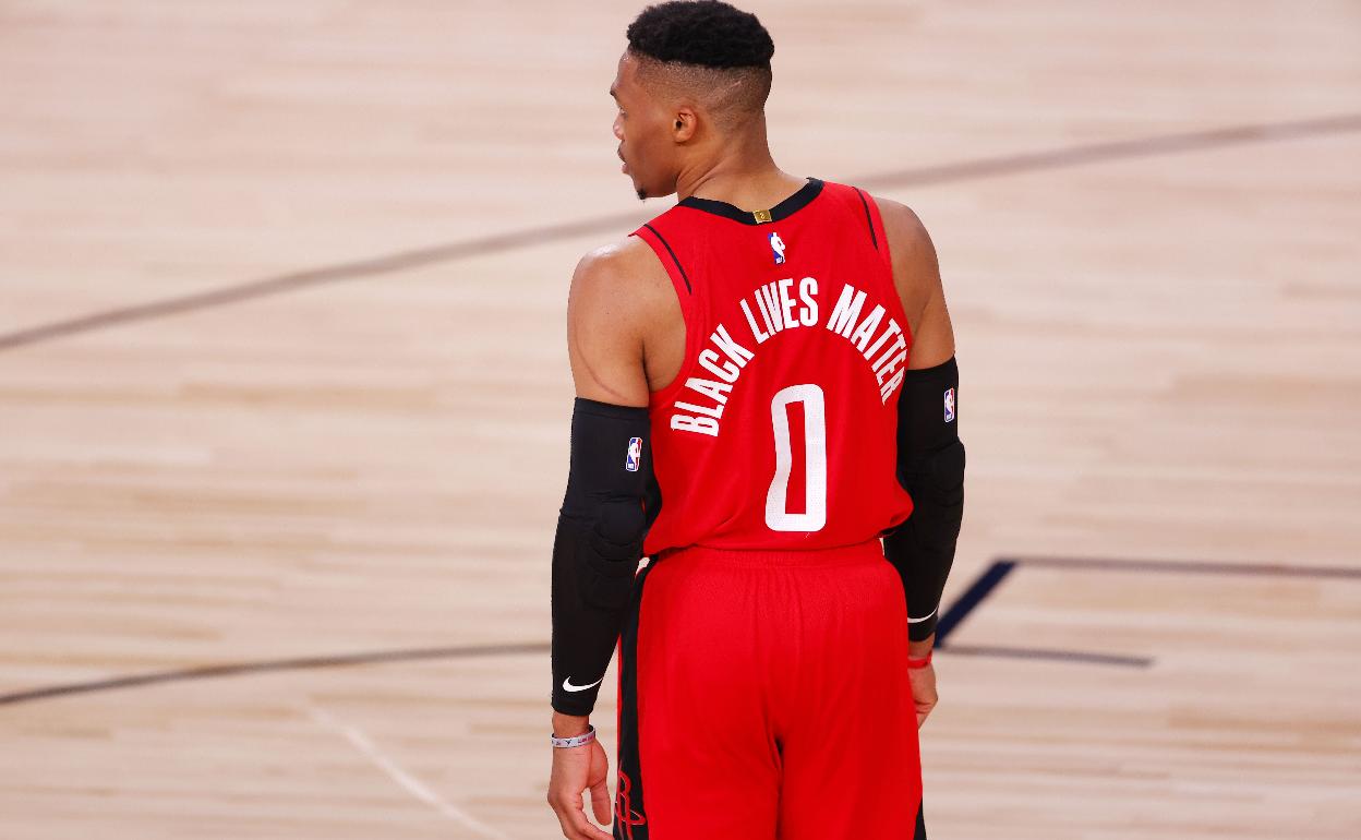 Russell Westbrook, durante un partido con los Wizards.