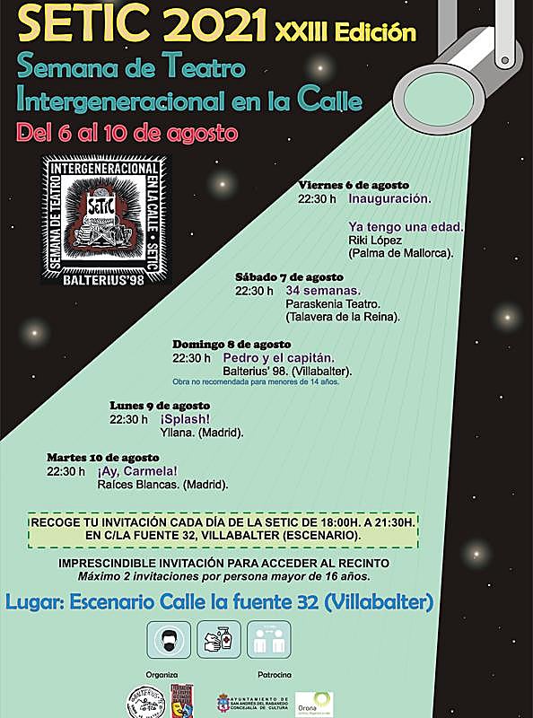 Cartel de la 'Semana de Teatro Intergeneracional en la Calle'.
