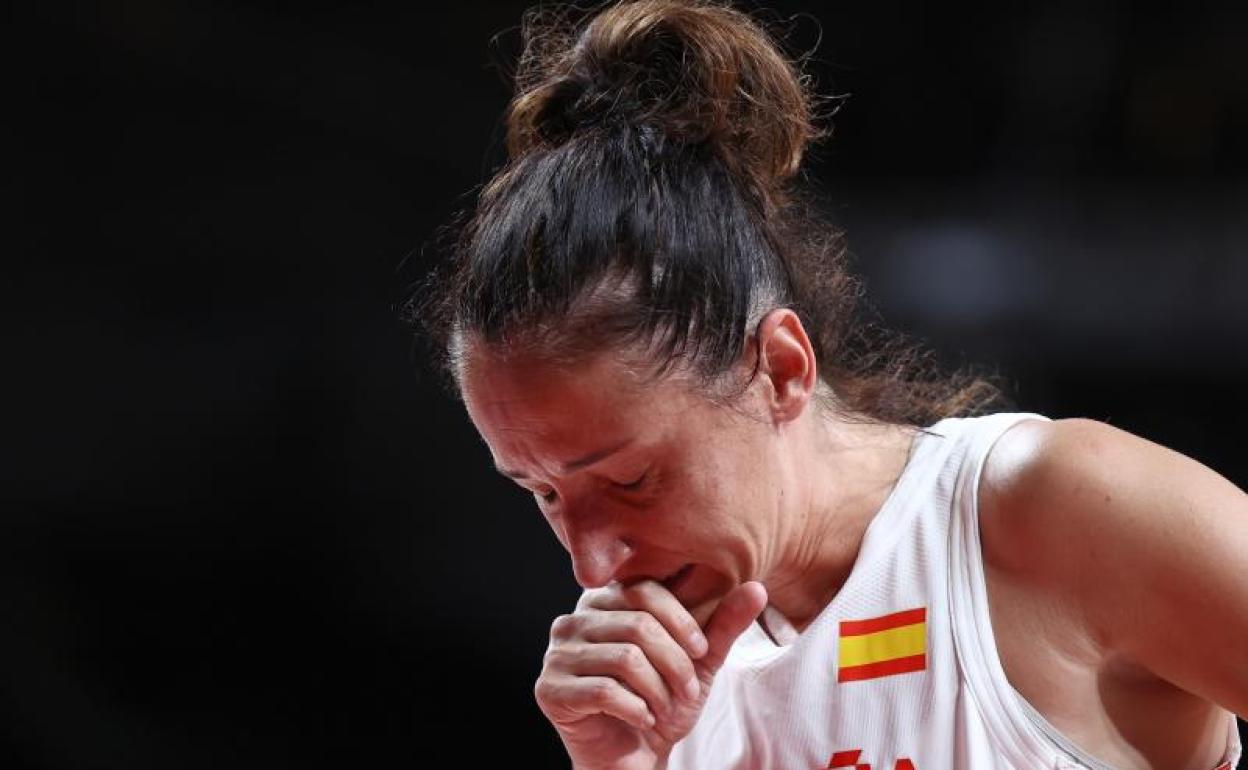 Laia Palau, tras la eliminación de España en cuartos de final de los Juegos de Tokio. 