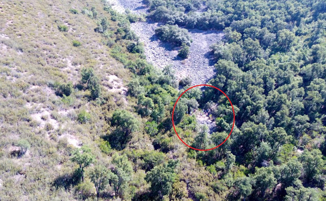 Rescate de la mujer herida en Pombriego.