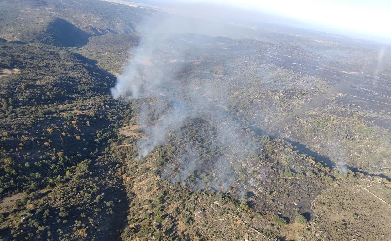 Incendio en San Felices de los Gallegos.