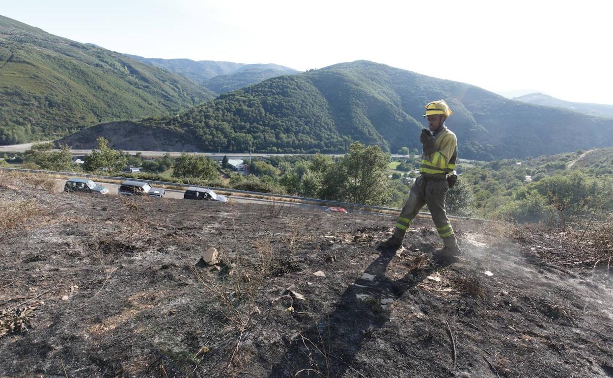 Imagen del incendio de Trabadelo.