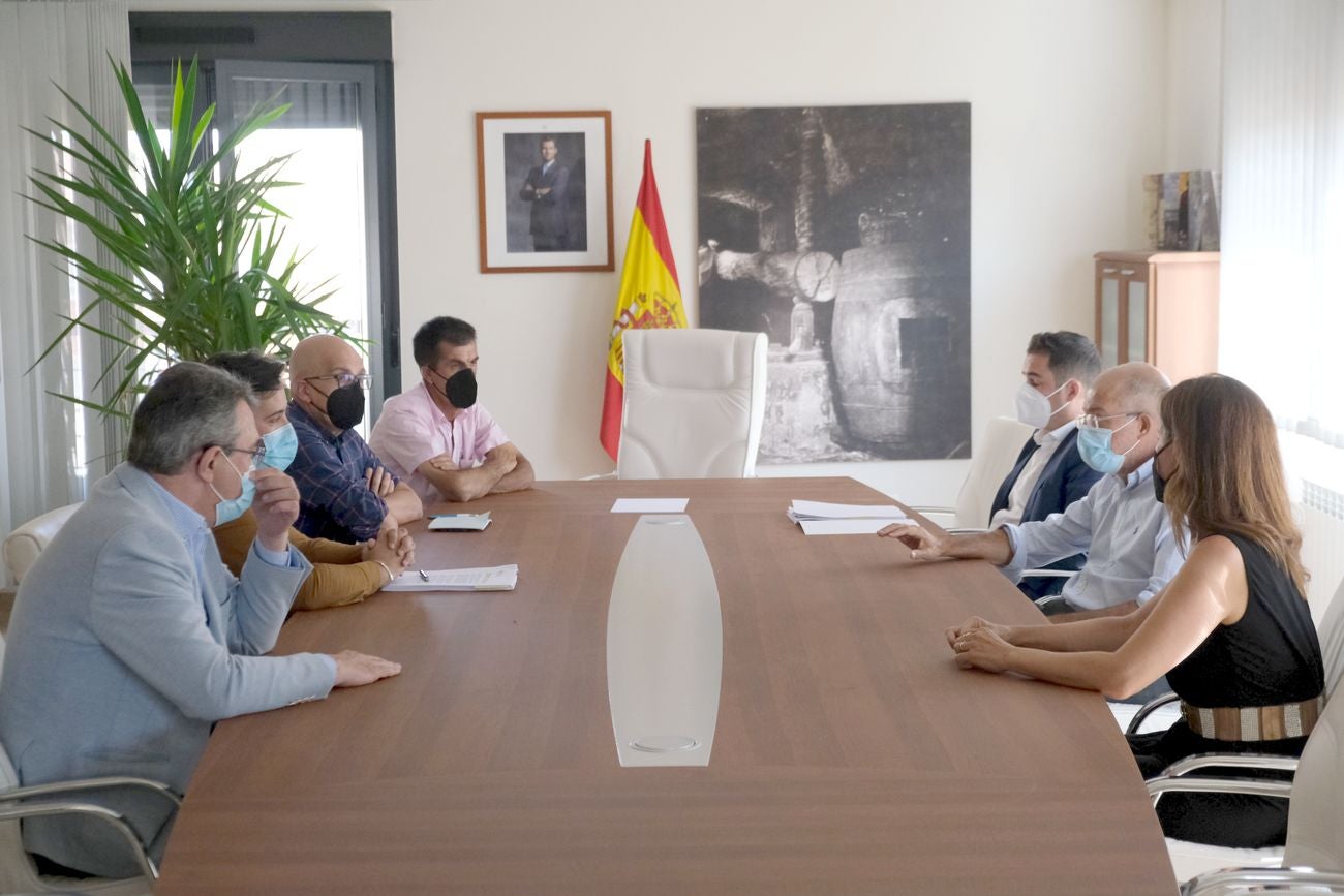 El vicepresidente de la Junta, Francisco Igea -acompañado por la consejera de Empleo e Industria, Ana Carlota Amigo; el secretario general de la Consejería de Transparencia, Ordenación del Territorio y Acción Exterior, José Miguel García; y el delegado territorial del Gobierno autonómico en la provincia de León, Juan Martínez Majo- se ha reunido esta tarde en la localidad de Villadangos del Páramo con el alcalde de este municipio, Alejandro Barrera, y el alcalde pedáneo José Miguel Sarmiento. El objetivo, 'normalizar' las exhumaciones que la ARMH hará en esta localidad.