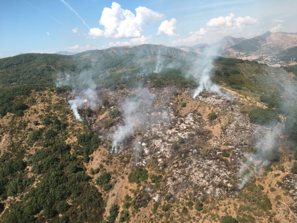 El fuego declarado en Serrilla ha sido catalogado de nivel 1.