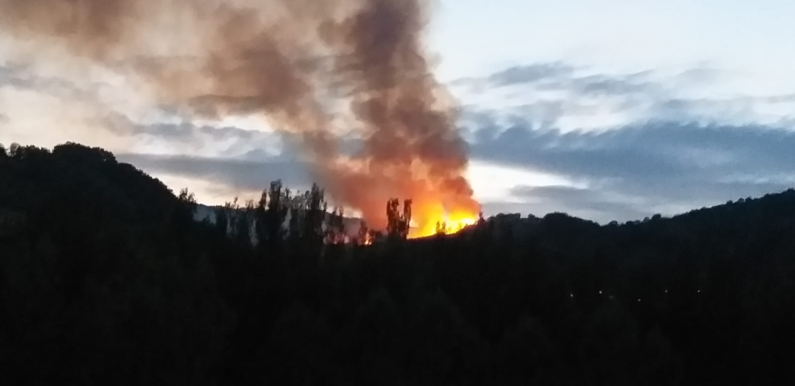 El fuego declarado en Serrilla ha sido catalogado de nivel 1.