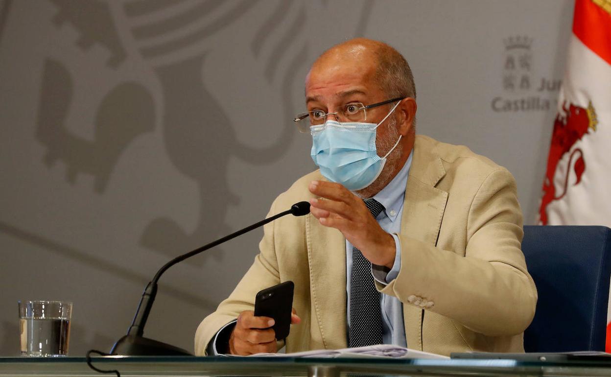 Francisco Igea durante la rueda de prensa posterior al consej ode gobierno.