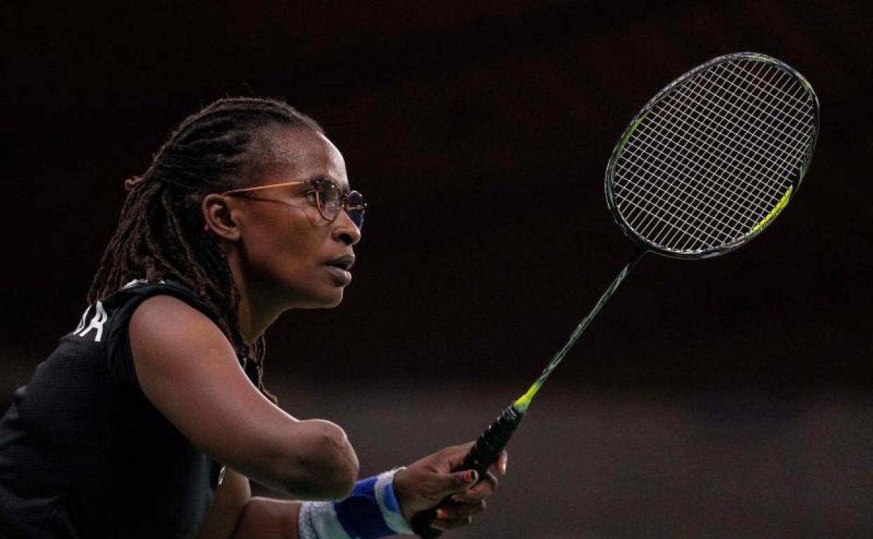 Ritah Asiimwe, durante un partido en los Juegos Paralímpicos de Tokio.