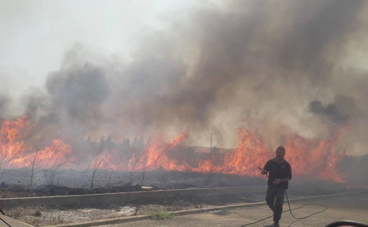 Incendio en Sahagún.