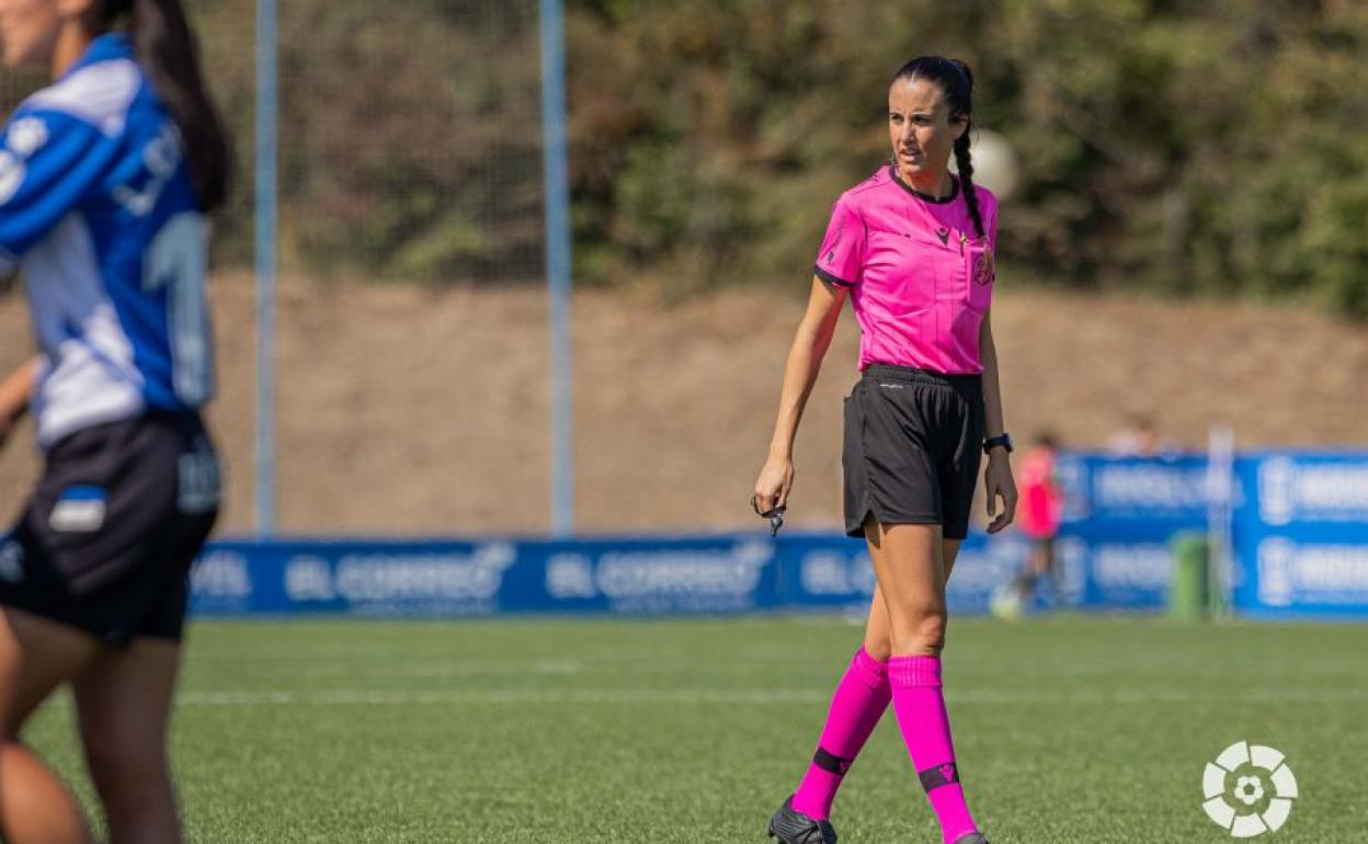 Raquel Suárez, en su primer partido en Liga Iberdrola.