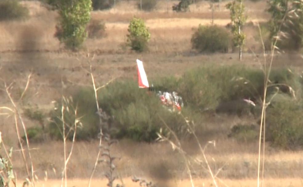 Imagen de la avioneta accidentada en el Aeropuerto de León.