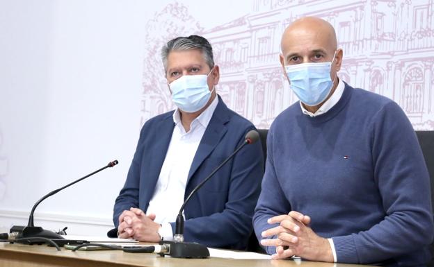 El alcalde de León, José Antonio Diez, durante la rueda de prensa de este lunes. 