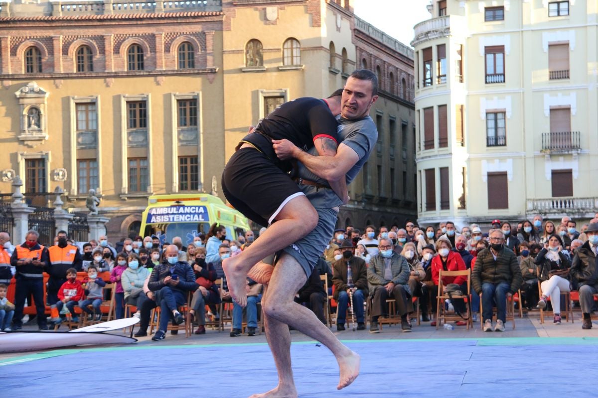 El tradicional corro de lucha de San Froilán vuelve a congregar a los aluches a los pies de la Pulchra Leonina.