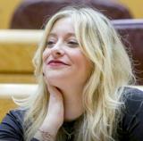 Ester Muñoz durante la polémica sesión en el Senado. 