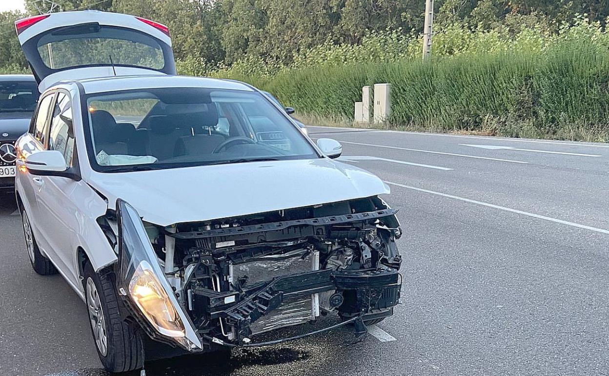 Imagen de uno de los vehículos implicados en el accidente. 