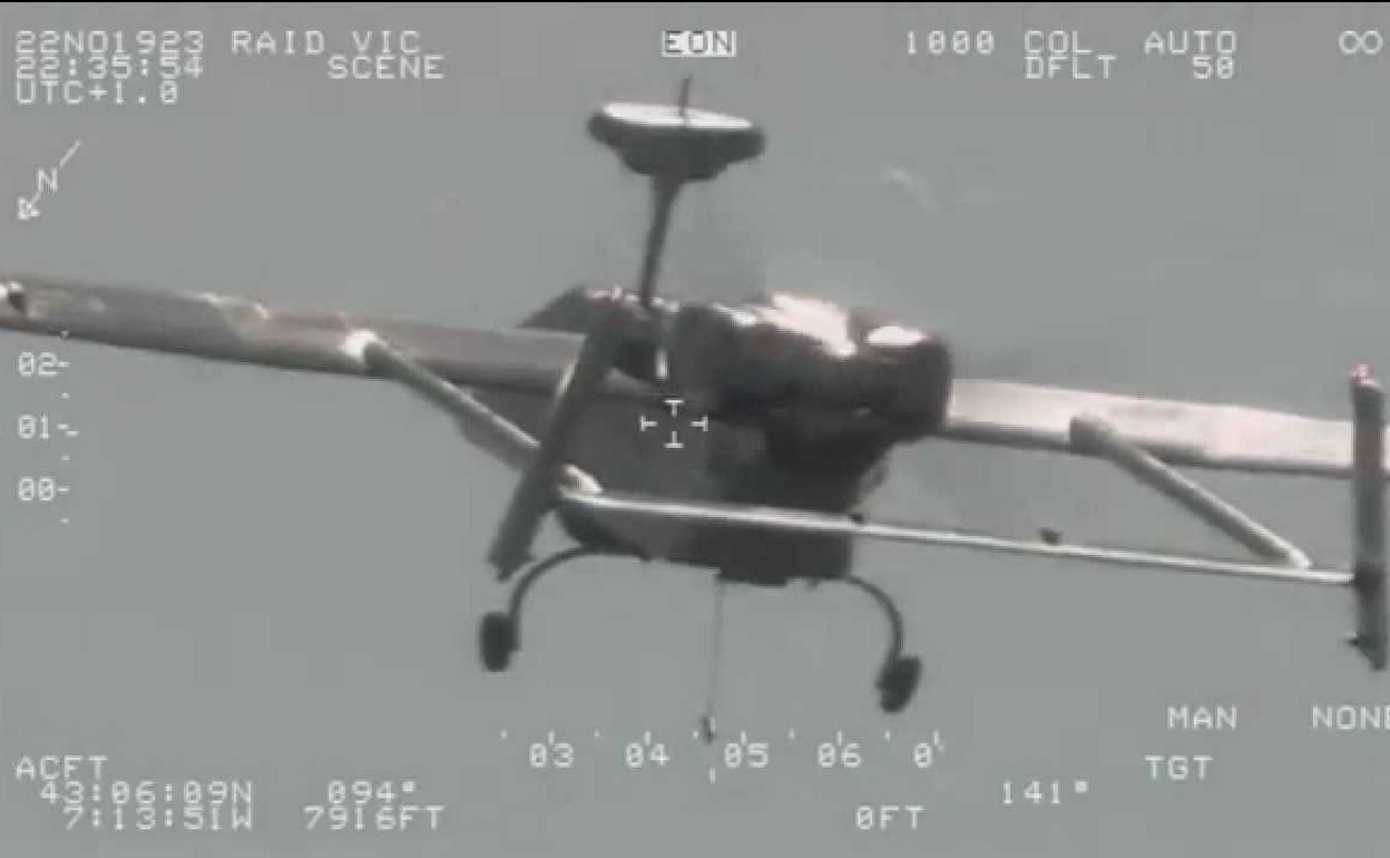 Imagen de la unidad de drones de León en vuelo operativo. 