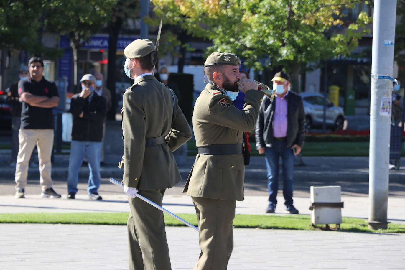 Acto castrense celebrado en León con motivo del día de la Hispanidad.