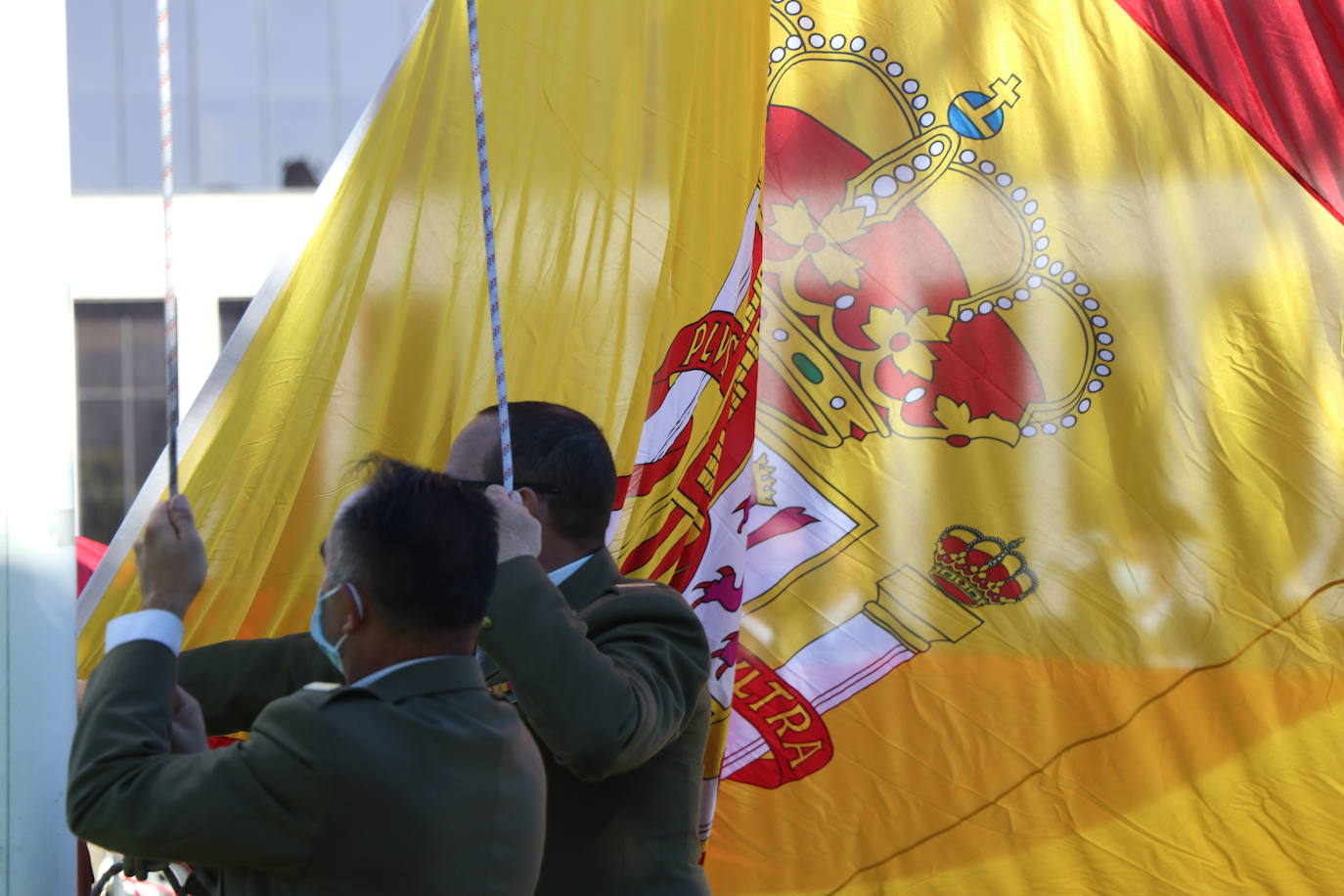 Acto castrense celebrado en León con motivo del día de la Hispanidad.