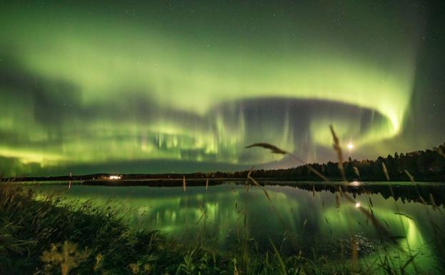 Aurora boreal del año pasado en Rovaniemi (Finlandia). 