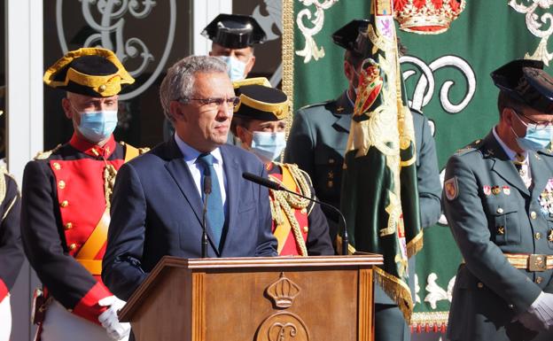 Javier Izquierdo, delegado del Gobierno en Castilla y León, durante un acto en la provincia.
