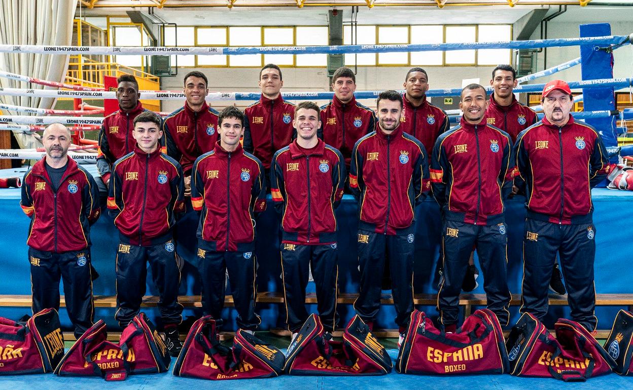 Selección española en el Mundial de boxeo olímpico de Belgrado.