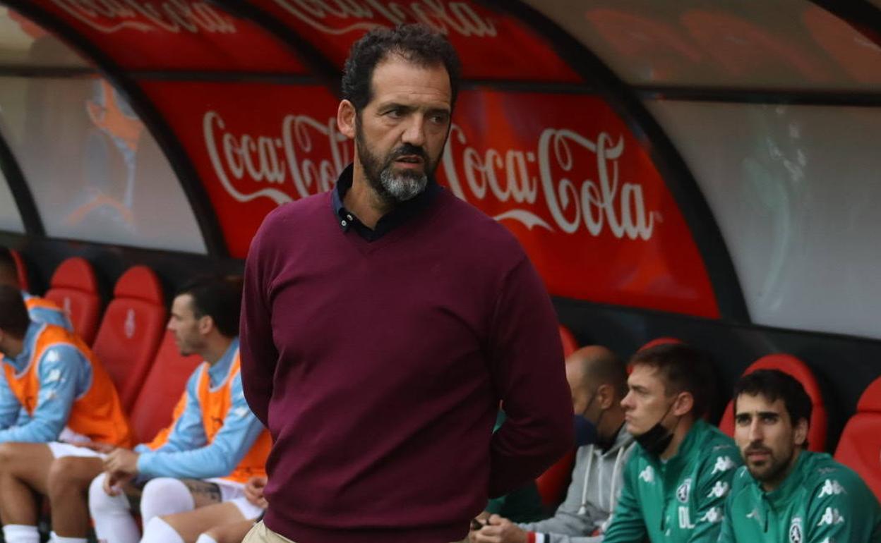 Ramón González, durante el partido.