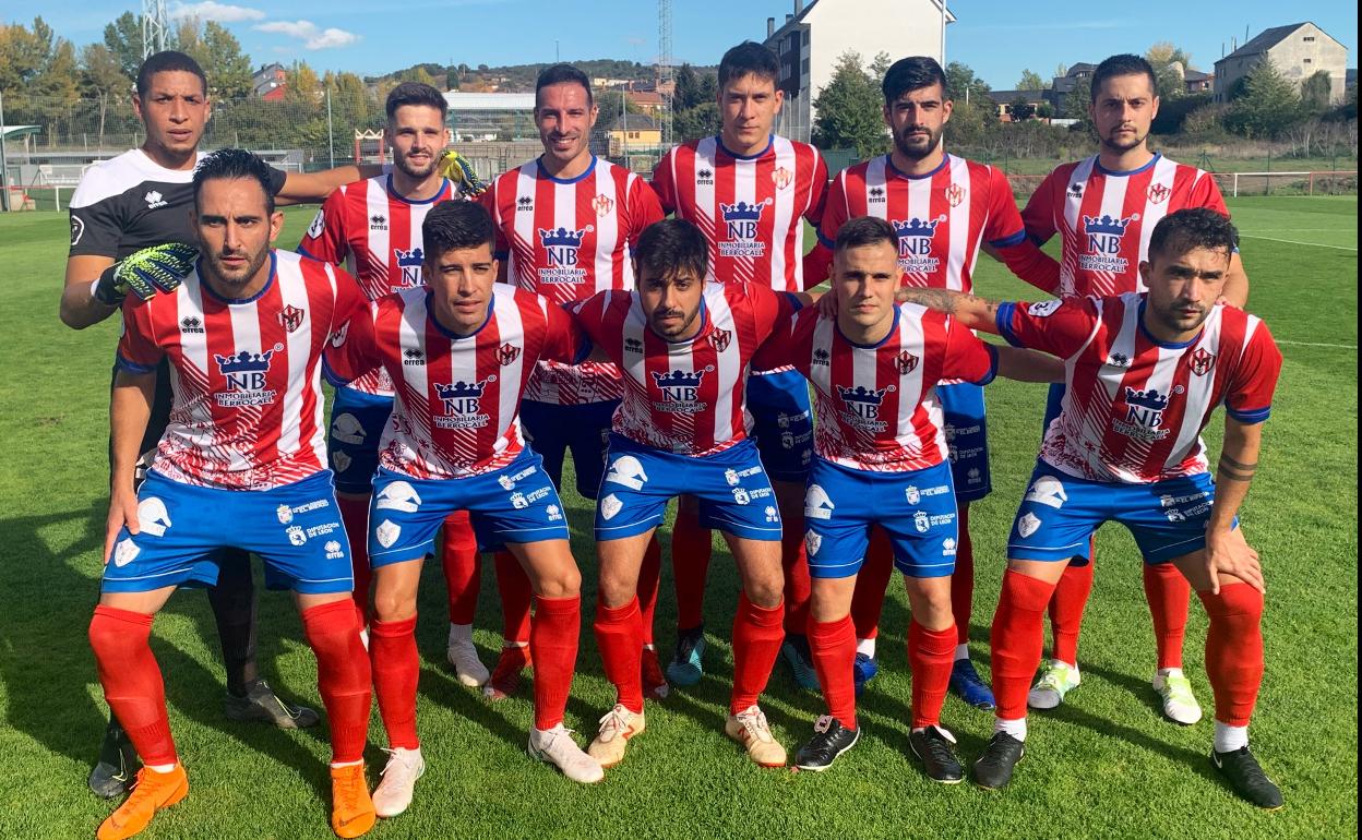 Once del Atlético Bembibre ante el CD Ribert.