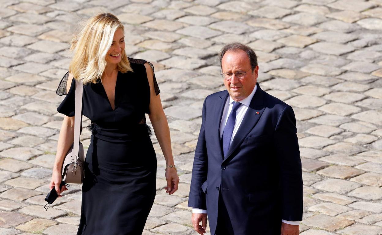 François Hollande, durante el homenaje a Jean Paul Belmondo.