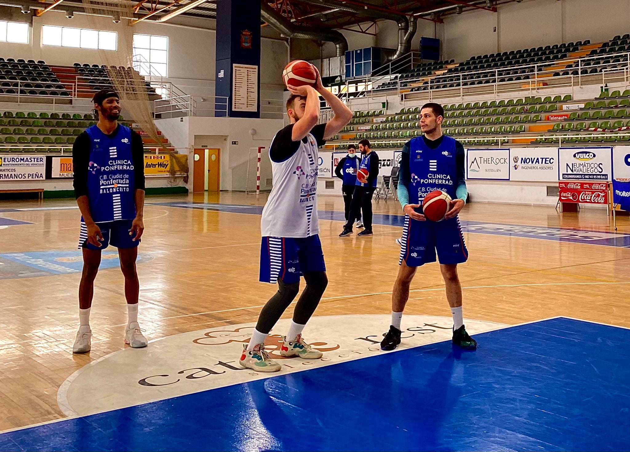 Imagen de un entrenamiento durante la última semana del Clínica de Ponferrada.