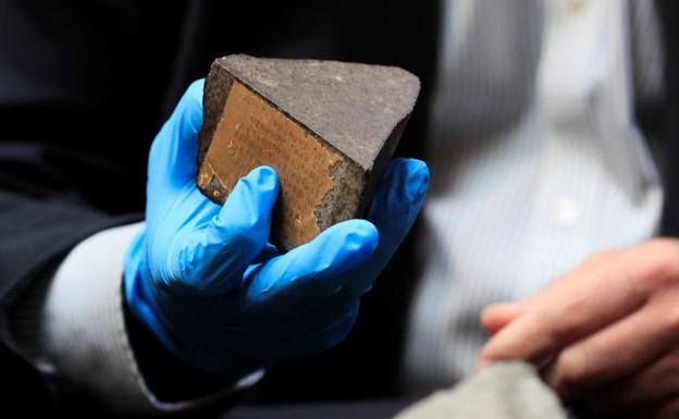 Galería. El fragmento del meteorito de Reliegos localizado.