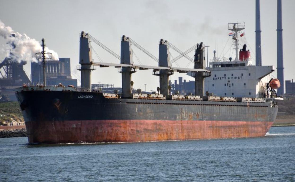 Imagen del Lady Deniz, que ha transportado 20.000 toneladas de mineral desde Estados Unidos a Galicia.